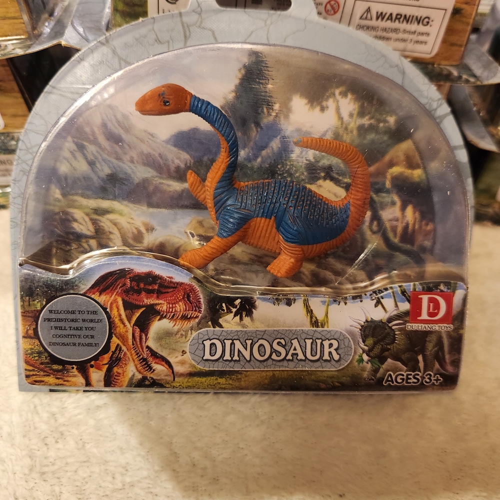 Dinosaur Action Figure - Orange and Blue